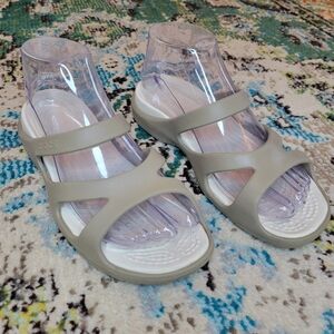 Crocs‎ Swiftwater Cream Strappy Breathable Comfort Sandal, Size Womens 7